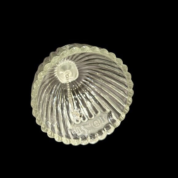 Vintage House of Goebel 1979 Clear Crystal Glass Bell, Christmas Bell with Frost - Picture 5 of 5